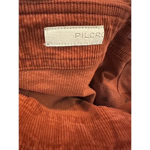 Anthropologie x PILCRO The Wanderer Corduroy Overalls Size 30 Distressed Orange - Picture 13 of 16